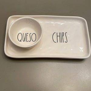 Rae Dunn Chips & Queso Plate